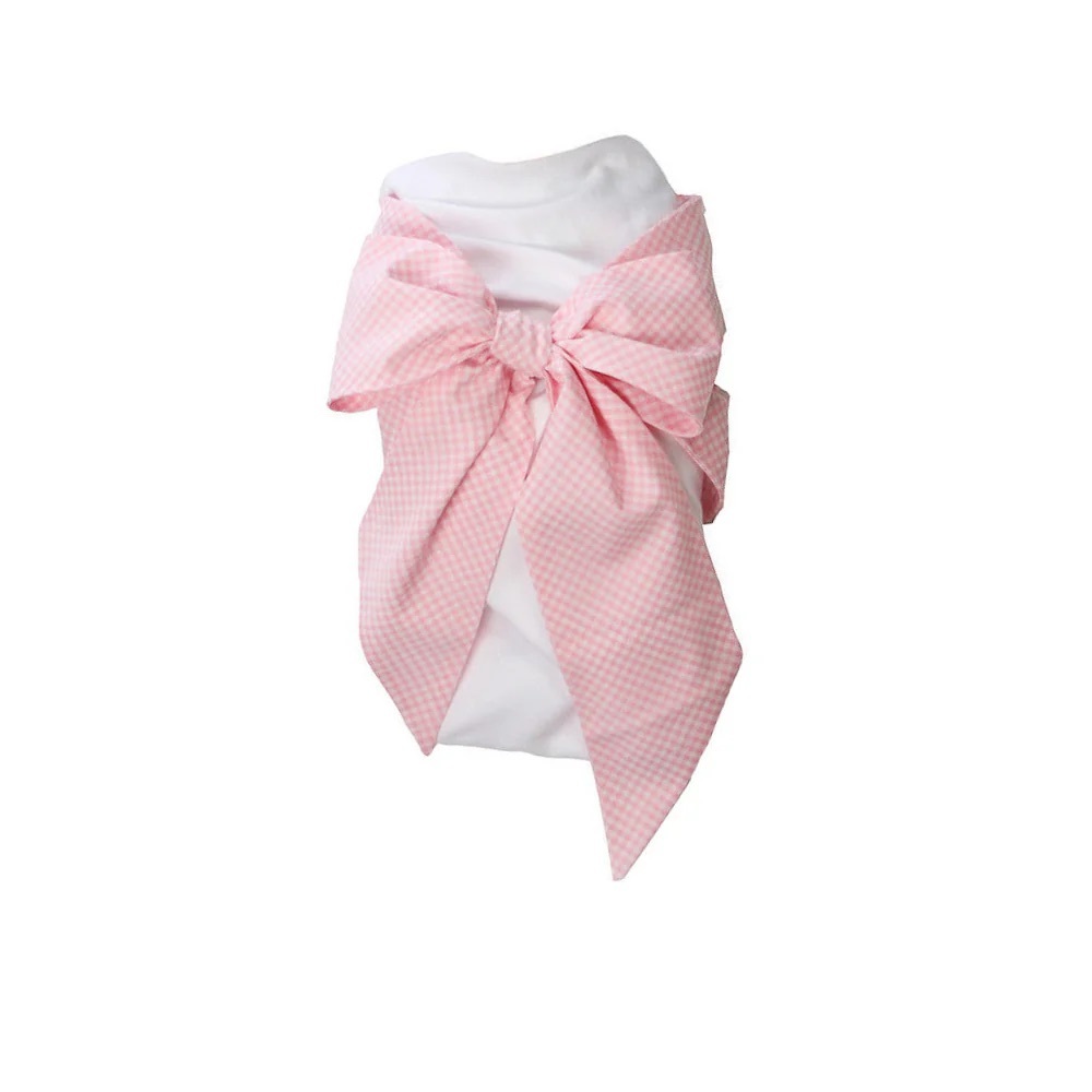 The Beaufort bonnet company pink gingham bow swaddle